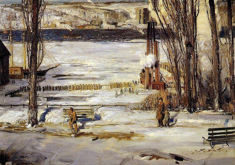 George Wesley Bellows A Morning Snow Hudson River oil painting image